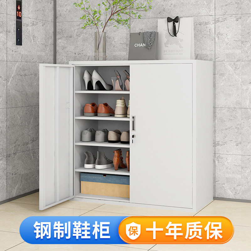 钢制带锁鞋柜家用门口门外入户柜子储物柜楼道简易鞋架铁皮收纳柜