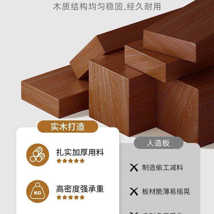 沙发边木柜小桌实腿小茶桌子客厅家用正方形边方几GRW几角几简约