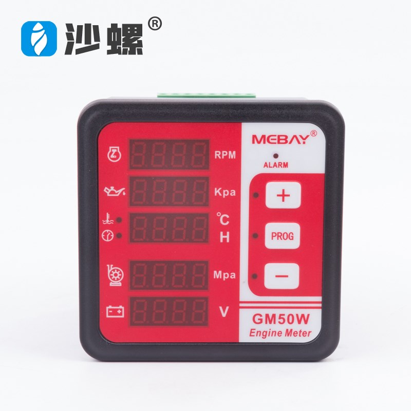 柴油水泵监控仪GM50W 发动机水泵数显表水温 油压 水泵水压报警器