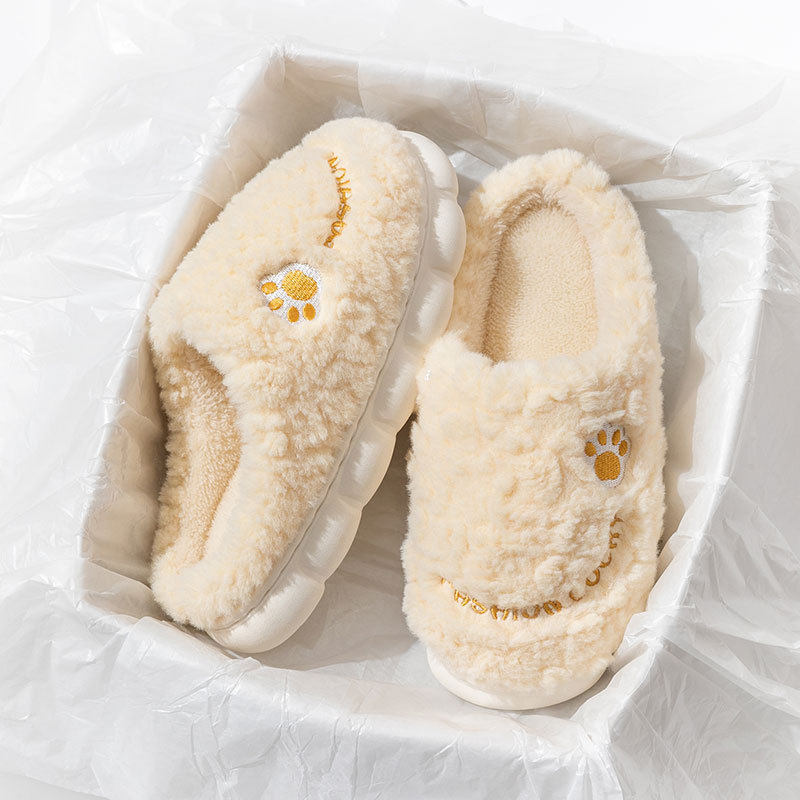 棉拖鞋女款冬季家居室内秋冬款女士新款男士厚底拖鞋儿童毛绒防滑