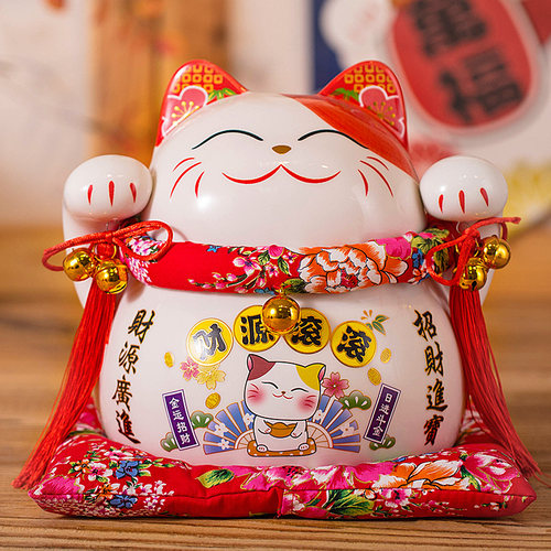 招财猫摆件创意客厅存钱罐家居装饰品摆设店铺前台开业发财猫礼品