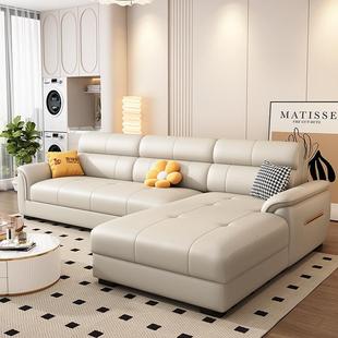 北欧意式 极简猫抓皮客厅户型家用FOG实框真皮木架乳胶矮脚贵妃小