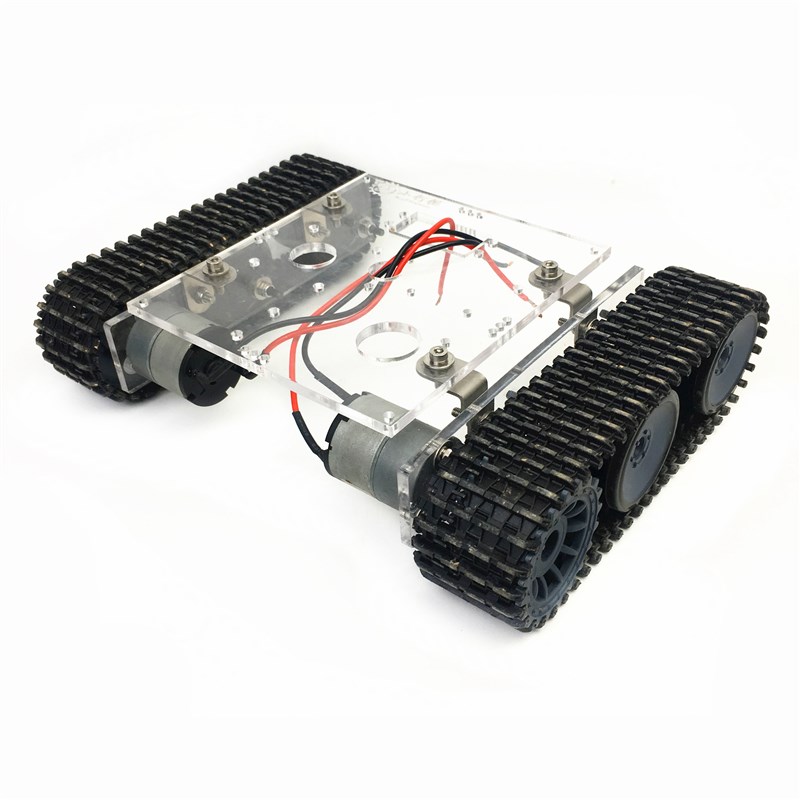 亚克力坦克机器人底盘 DC9-12V 履带车底盘DIY arduino 拼装套件