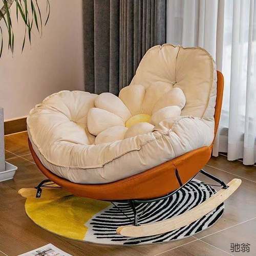 北欧风单企可人BRG摇椅懒人沙发台阳客厅卧室休闲可躺睡豪华蛋壳