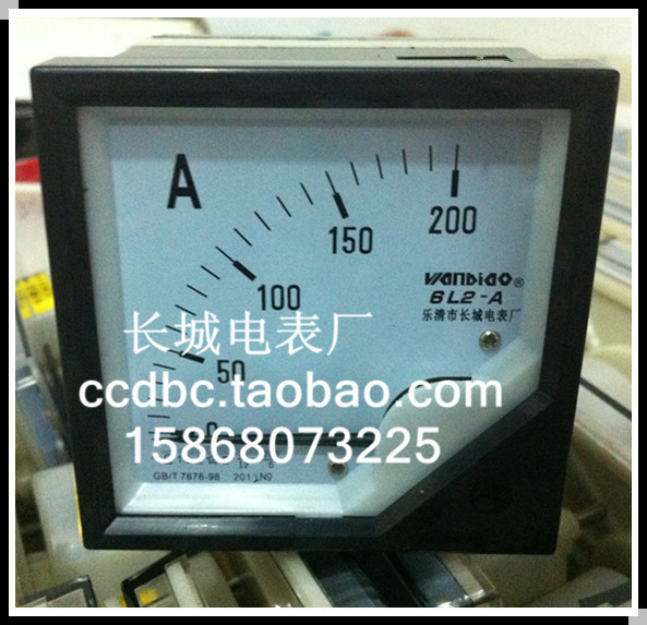 【长城电表厂】6L2  200/5   交流电流表  厂家直销  80*80