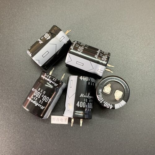 Rubycon 100UF400V原装全新日本红宝石电解电容100U400V 电容特价