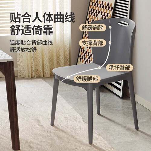 靠背塑料椅DYO凳子商加厚子家可叠用放餐椅客厅备用板凳餐厅用餐