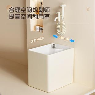 奶油风用小尺寸拖池88810121长窄方形长型拖地池家阳台把拖布池M