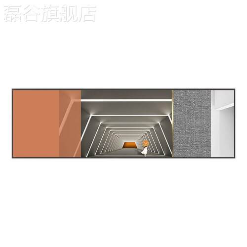 网红卧室装饰画j抽象几何现代简约床头挂画线条间轻店奢酒主卧房
