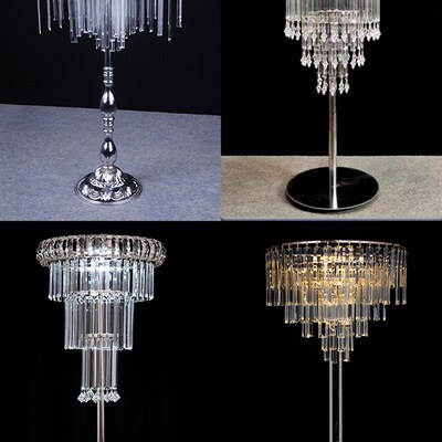 婚庆新款水晶冰条主桌花器酒店婚礼堂舞台餐桌桌面摆件装饰品道具