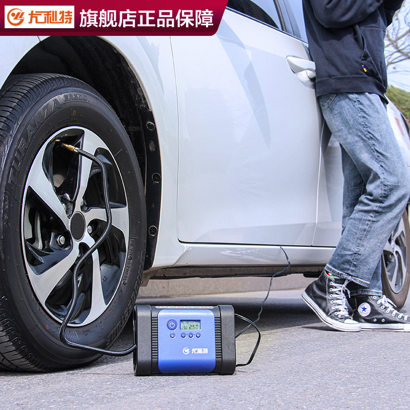 车载充气泵电动打气筒汽车用轮胎便携式车用冲气泵小型高压加气泵