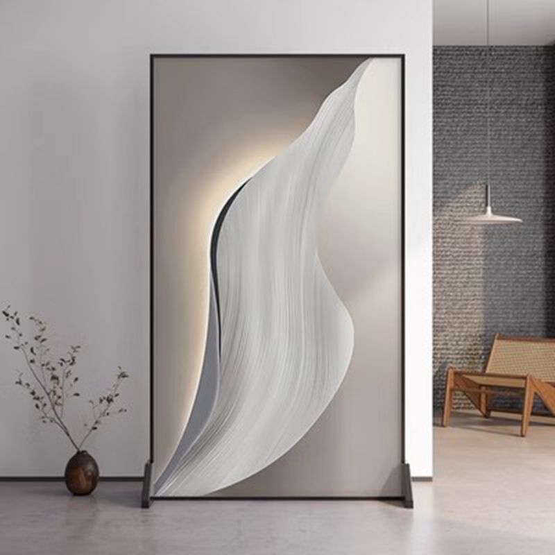 现代屏风隔断墙客厅正对门简约入户玄关家用卧R室酒店遮挡金属座