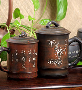 广西钦州坭兴陶茶具茶杯定制个人专用杯子陶瓷紫砂陶杯水杯办公杯