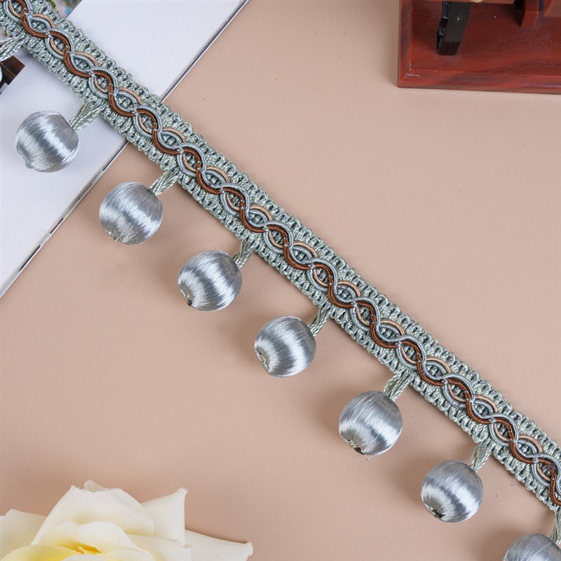 窗帘花边吊坠吊穗帘头窗幔吊球现代包丝加密串珠短吊珠木珠M-588