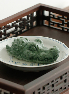 创意精品青砂石茶玩养萌宠大象茶宠家居客厅桌面博古架饰品