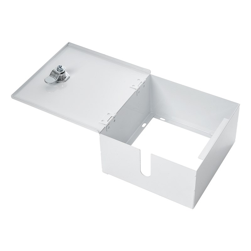 地插保护盒0型插座刚性防护盒带锁白色防盗箱关防火充电铁盖