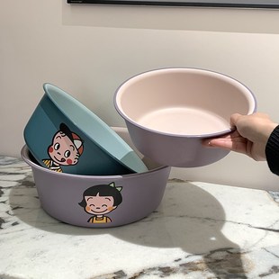 可爱卡通脸盆家用加厚塑料学生宿舍洗漱盆儿童洗内衣物洗菜小盆子