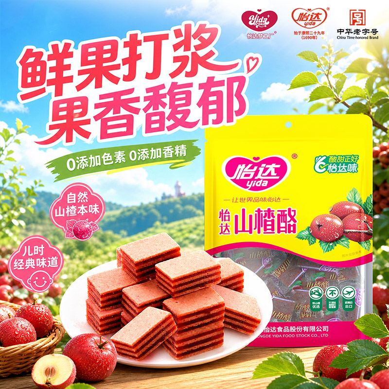 【老牌国货】梦工厂山楂酪500g夹心汉堡蜜饯果脯休闲山楂零食小吃