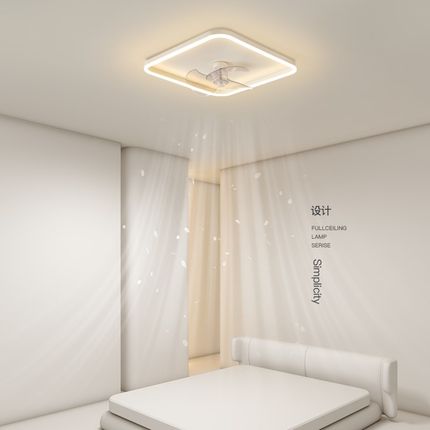 简约现代主卧室灯隐形风扇灯创意led吸顶灯极简客厅灯餐厅房间灯