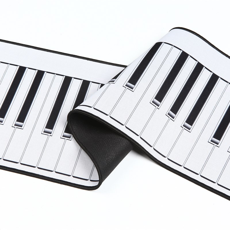 标准1:1便携88键钢琴键盘练习纸指法练习手卷钢琴五线谱键盘图