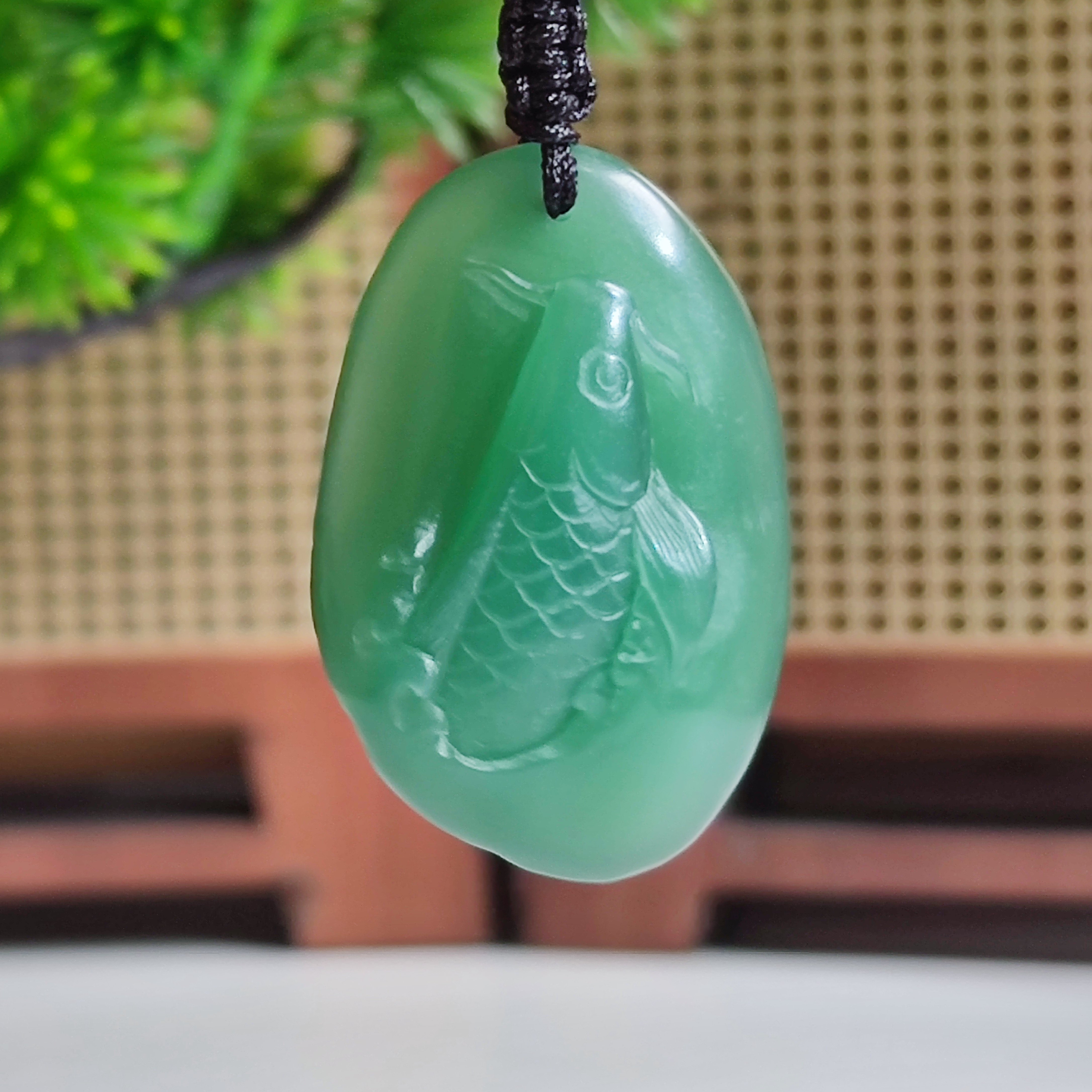 3.6x2.4x1.0cm,雅安绿年年有鱼挂件配饰定制礼物,完整