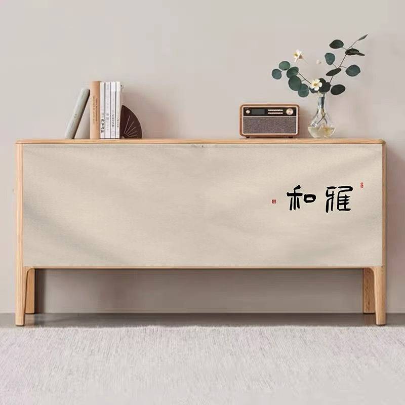 柜子遮挡帘魔术贴滑轨布帘书柜门帘鞋架防尘帘子厨房橱柜杂物遮丑