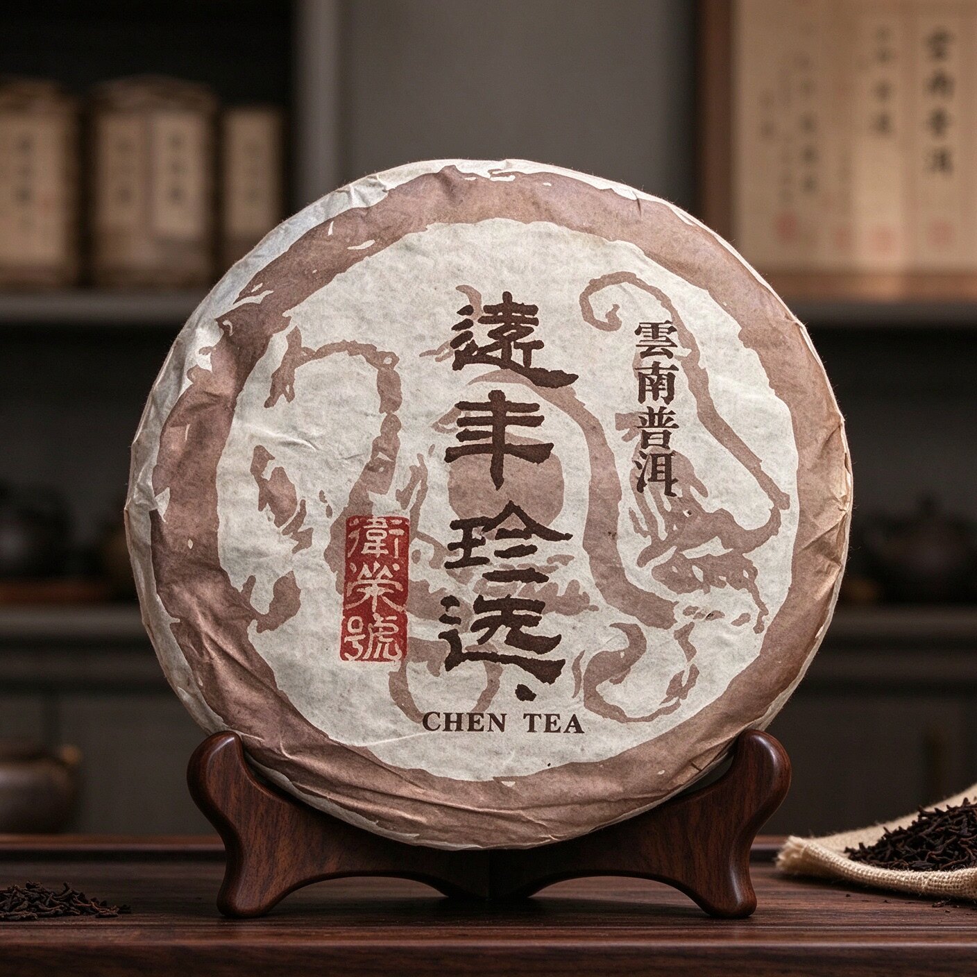 【昌泰普洱】2007年卫荣号远年珍选老生茶专业 陈香醇厚 珍藏品鉴