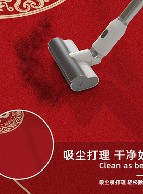红色入户门地垫竖版门口地毯新房乔迁玄关脚垫防滑耐脏免洗进门垫