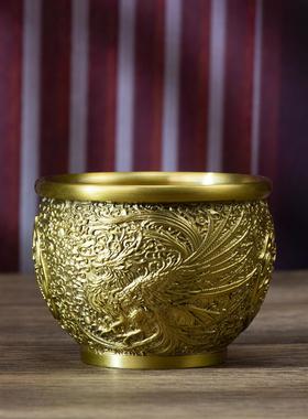 小铜记九紫离火铜缸摆件招财旺运客厅卧室办公室乔迁礼品