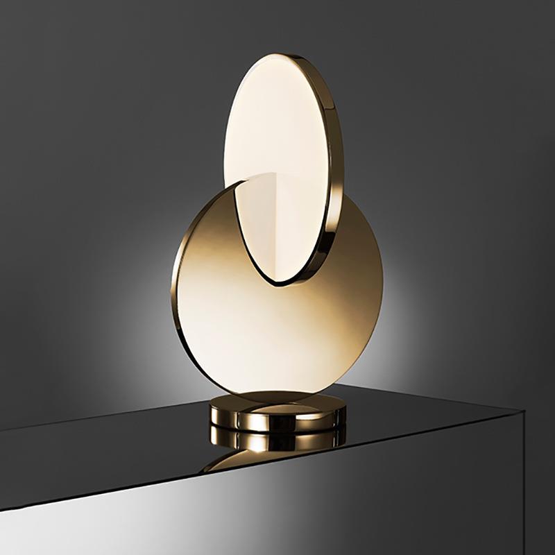 北欧轻奢卧室床头台灯设计师简约现后现代艺术个性创意书桌日蚀灯