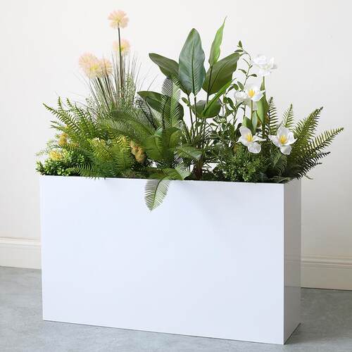 花箱装饰仿真花草插花成品绿植摆件餐厅售楼部隔断花槽仿生造景