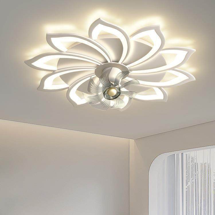 2023年客厅灯带风扇摇头现代简约大气吸顶灯创意设计师卧室灯主灯