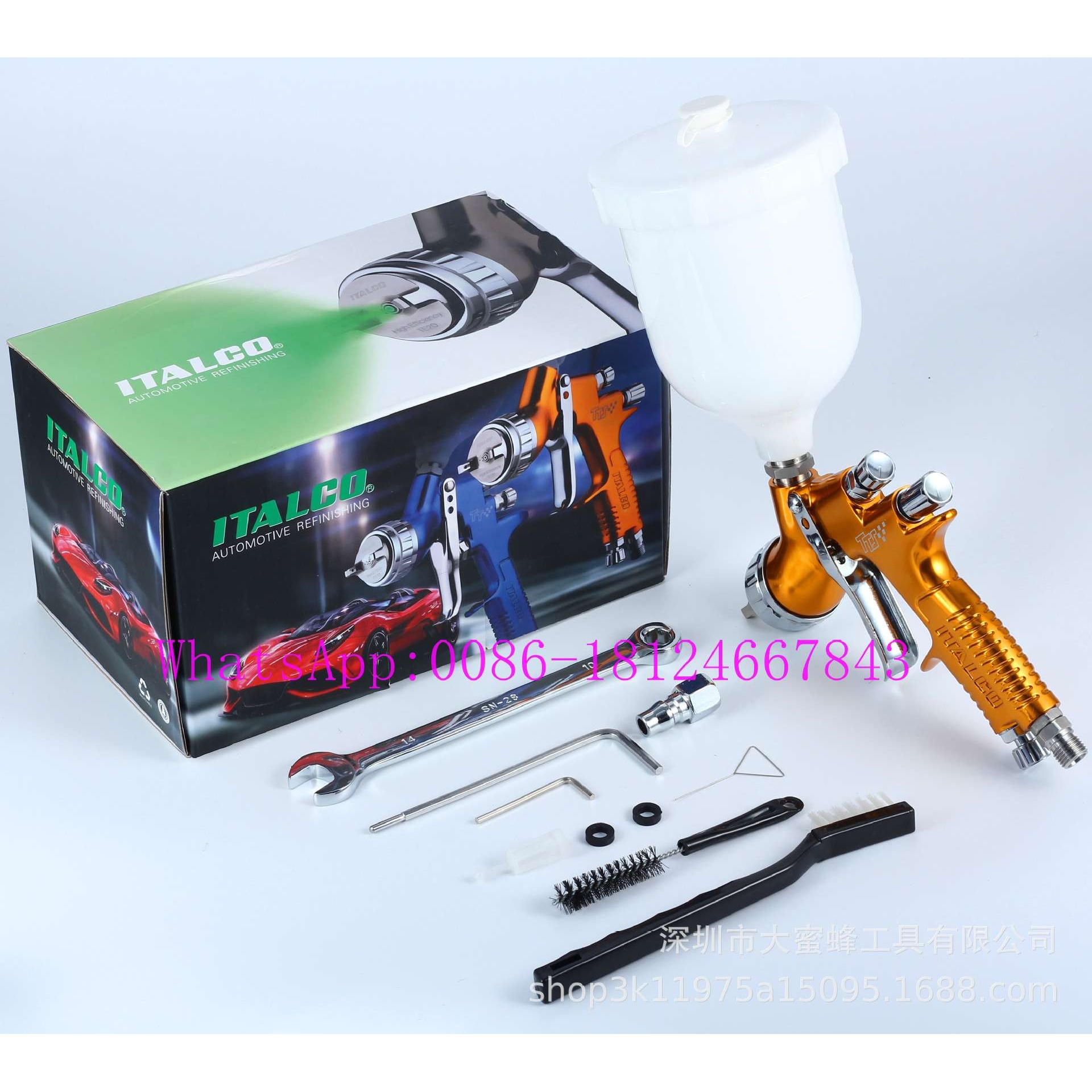 Italco 喷枪 gti pro lite HVLP 喷枪 GTI/TTS 金色油漆枪