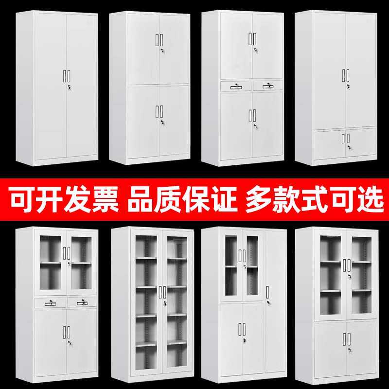 钢制文件柜办公室档案柜资料凭证柜收纳铁皮柜矮柜带锁储物更衣柜