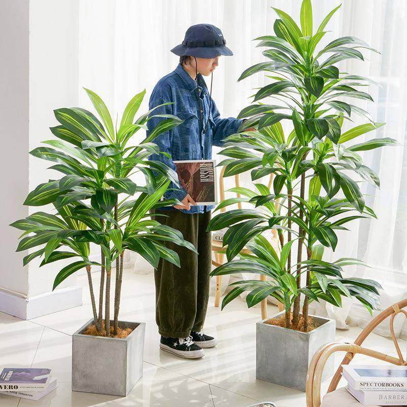 北欧仿真绿植巴西木盆栽假植物巴西铁落地室内客厅装饰造景摆件树