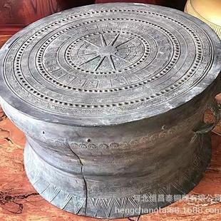 供应室外铜锣摆件大型铜鼓雕塑户外景观装饰品