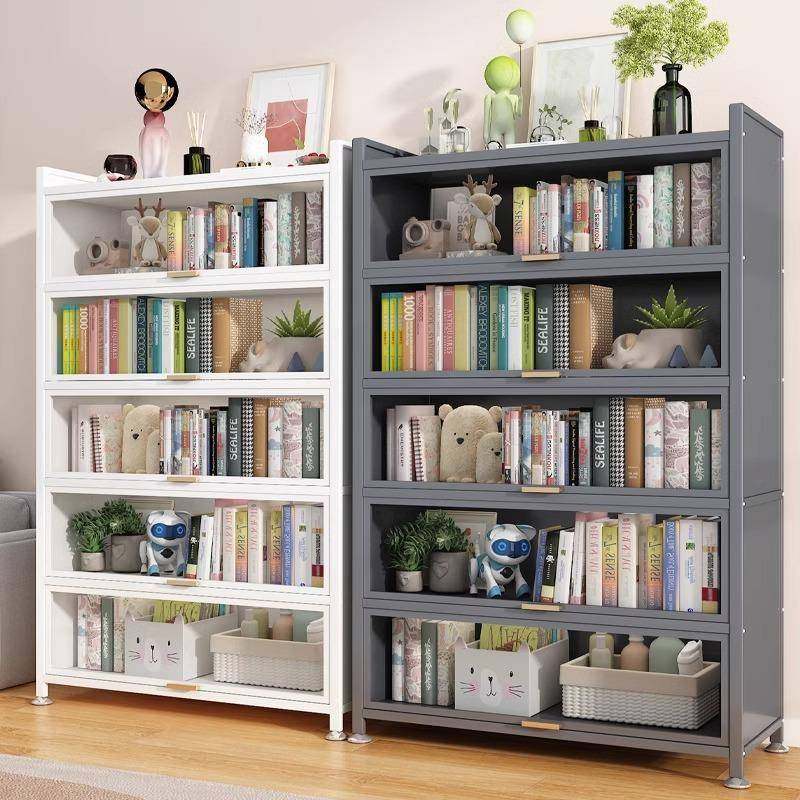 家用钢制书柜透明带门儿童多层落地收纳书架客厅防尘上翻门展示柜,特色手工艺,其他特色工艺品,淘宝优惠券,粉丝福利购,淘宝优惠卷