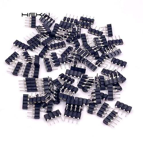 2.54mm间距1*4P圆孔排母LED专用连接器RGB灯条连接器4p母