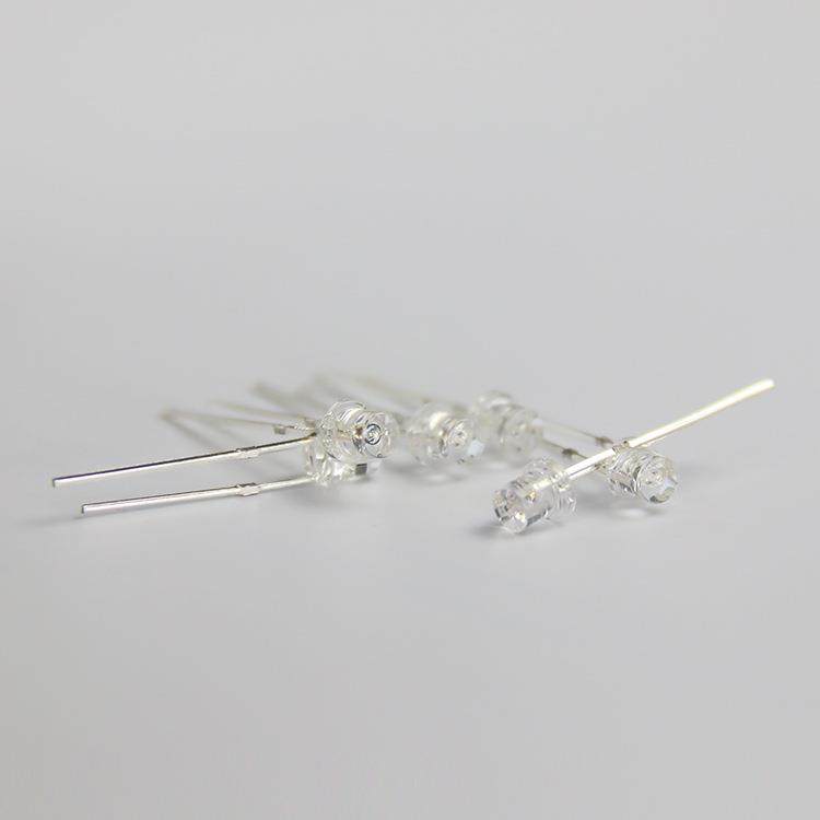 5mm平头白灯光长脚室内照明5mm平头白灯珠led发光二极管直插