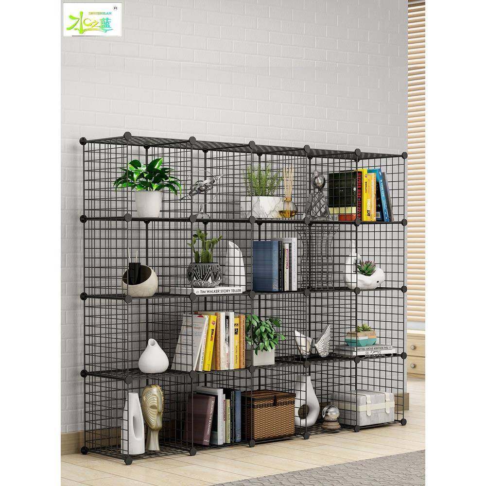 卧室装饰创意免打孔隔板仿木架客厅置物板梯形隔断贴墙铁艺置物架