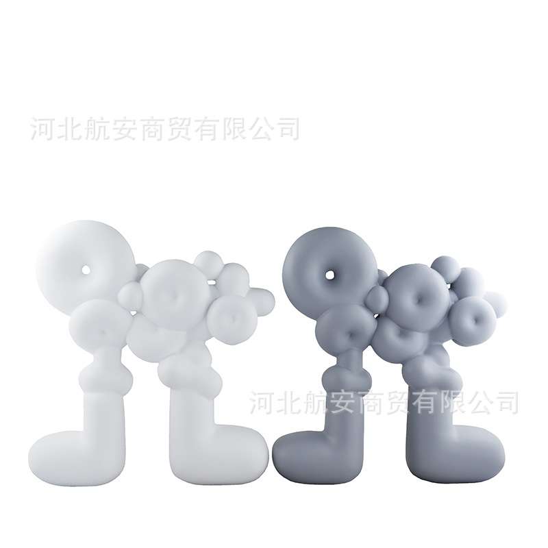 现代简约抽象树脂摆件样板房售楼处桌面茶几电视柜软装摆设饰品