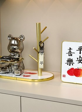 天使玄关钥匙收纳摆件入户门口鞋柜客厅家居装饰摆设乔迁新居礼品