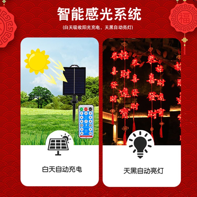 过年装饰挂件灯新年布置装饰2024龙年喜庆春节对联灯家用氛围挂饰