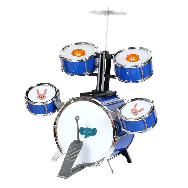 新款儿童超大号落地五鼓架子鼓玩具 打击乐器 组合鼓玩具礼物