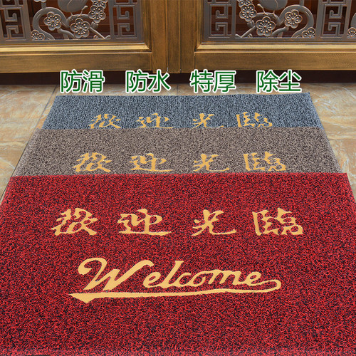 酒店迎宾欢迎光临/出入平安地垫商铺进大门垫除尘脚垫去沙地毯PVC