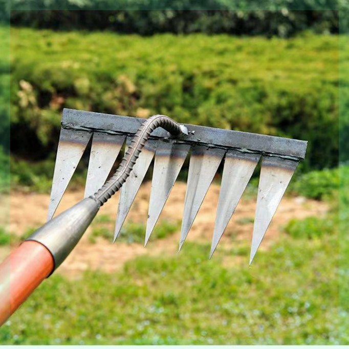 临匠工具除草七齿钉耙子锄草抓搂草锄头翻地松土铁耙农具农用工具