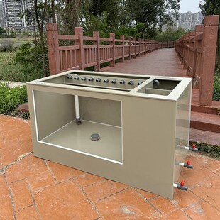 超白玻璃观赏pp塑料大型鱼缸锦鲤循环水带测过滤鱼池多孔瀑布出水