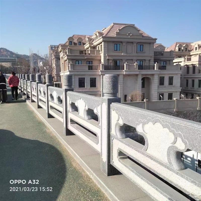 石雕桥石栏杆定制汉白玉大理石花岗岩护栏青石桥梁工程公园风景区