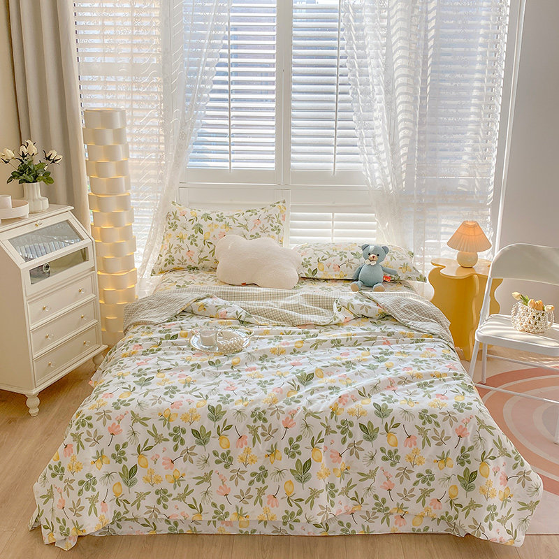 碎花全棉夹棉被套单件纯棉空调被罩夏被两用单人夏季夏凉被薄被子