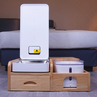 宠物小佩自动大喂食器架子饮水机组合架猫咪犬碗木架狗狗碗架定制